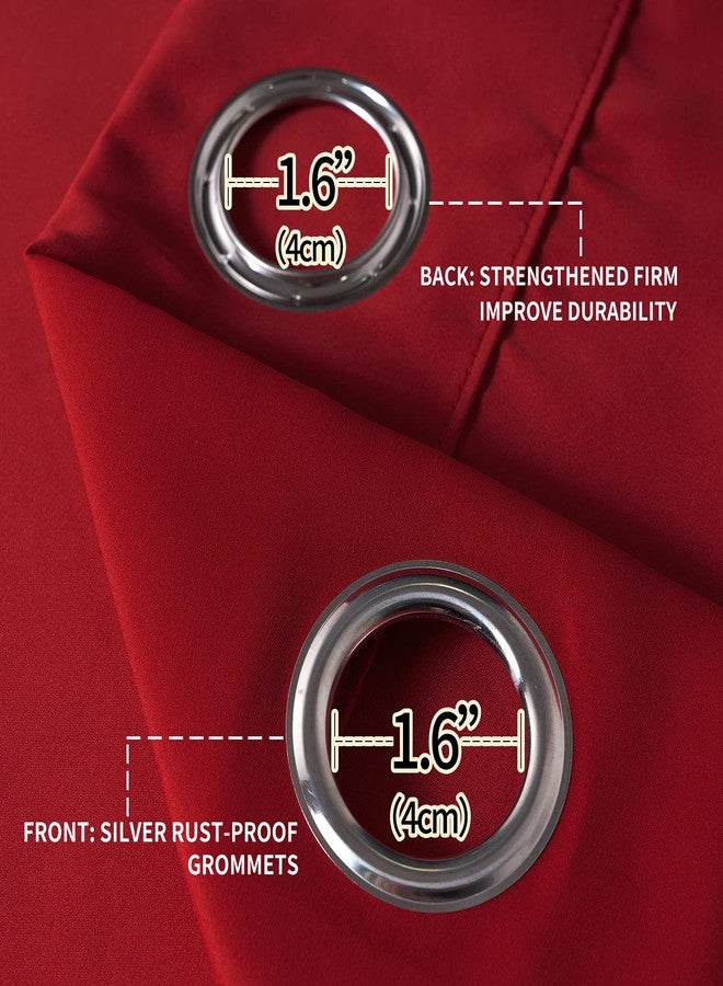 TOAVA DECO Christmas Red Curtains 84 Inch Length Blackout Curtains for Living Room Bedroom Windows Drapes Light Blocking Room Darkening Curtains 2 Panels 52x84 Inches Long Xmas - Image 5